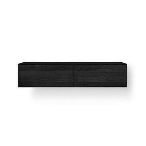 Badmeubel FACET 140cm 2x la eiken old black