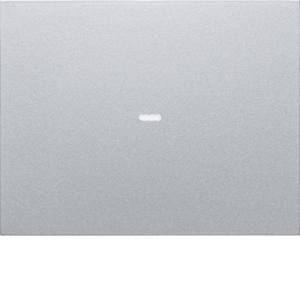 Drukknopmodule afdekking 1-v voor berker K aluminium