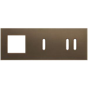 3-voudige afdekplaat horizontaal 71mm centerafstand voor een 45x45mm
