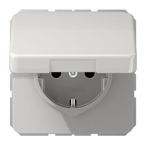 Wandcontactdoos li.gr. m.R/A&ki.beveil.&klapd. CD500