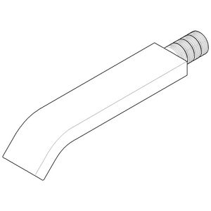 Uitloop 38x40x209mm chr geborsteld 04282224300-93