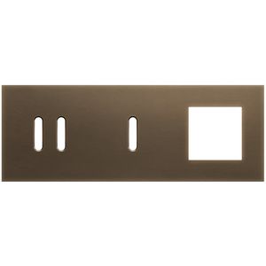 3-voudige afdekplaat horizontaal 71mm centerafstand voor een tweev