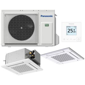 Set airco PACi NX 4-weg cassette met paneel 6kW
