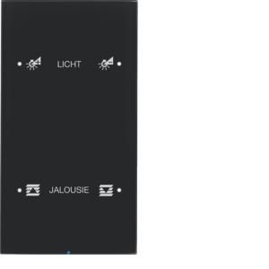 Tastsensor KNX-touch geconfig. 2-v berker R.3 glas zwart