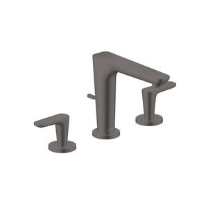 3-gats wastafelkraan 125 incl. waste-inrichting brushed black chrome Citterio-C