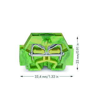 2-draads klem z. drukknop +bev.flens 262-307 VVE=50