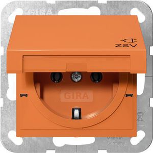 wandcontactdoos met randaarde KD opdr.ZSV System 55 oranje