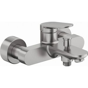 Wave 1-hendel badmengkraan hoh 150mm rvs geborsteld incl. S-koppelingen