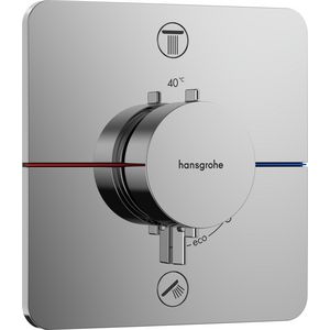 ShowerSelect Comfort Q thermostaat afbouwdeel tbv inbouw voor 2 functies chroom