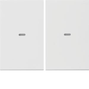Drukknopmodule afdekking 2-v voor berker K polarwit