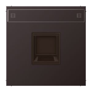 Afdekking LS-dark m.tekstv.v.mod.jack 1-voudig