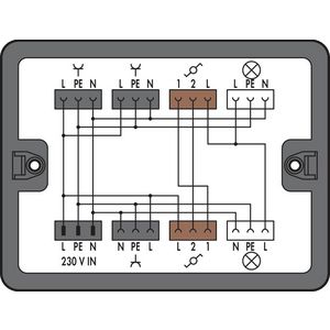Verdeeldoos Wisselschakeling 1 ingang 899-631/189-000