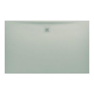 Douchevloer 1600x1000mm rechthoekig light grey Marbond composiet afvoer aan lange zijde