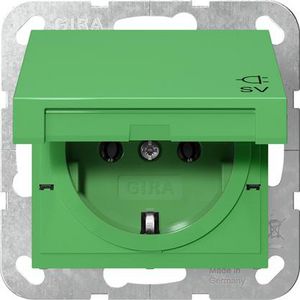 wandcontactdoos met randaarde KD opdr.SV System 55 groen