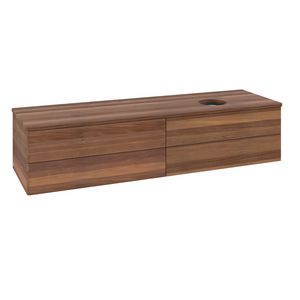 Wastafelonderkast Antao 1600x360x500mm Warm Walnut K27012HM