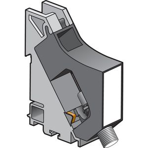 DIN-rail module F-type coaxconnector centrale mont.RG59kabel
