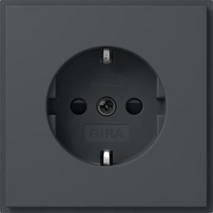 wandcontactdoos met randaarde Safety Plus (IP20) Gira TX_44 antraciet