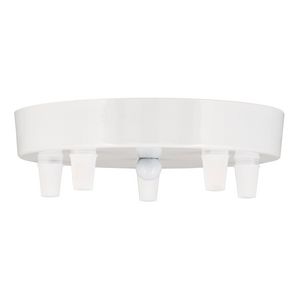 Plafondkap metaal Multi-Cord 5 wit