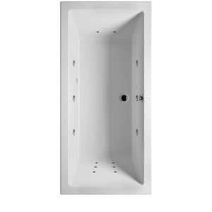 Whirlpool Lugo Rihopool 160x70cm systeem FLOW rechts hoogglans wit