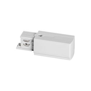 3-Fase rail eindvoeding (aarde links) wit 41093112