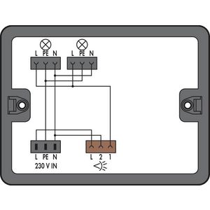 Verdeeldoos Bewegings-/aanw.melder 1 ingang 899-631/309-000