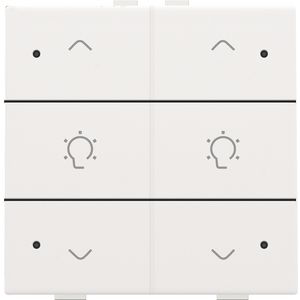 Dubbele dimbediening met led Home Control white coated