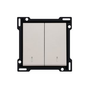 Afwerkingsset dubbele lens serieschakelaar lightgrey