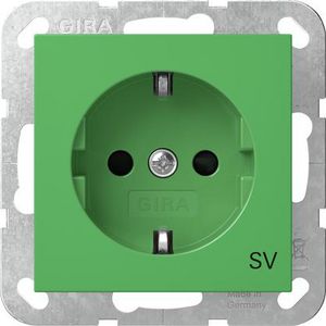 wandcontactdoos met randaarde Safety Plus opdr.SV System 55 groen