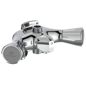 Doucheblokkraan Nimbus II Messing Eco HoH63,5mm OA met omstel chroom