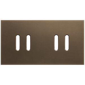 2-voudige afdekplaat horizontaal 71mm centerafstand voor tweevoud