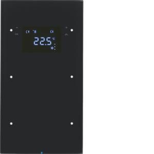 Tastsensor KNX-touch met therm. 2-v berker R.3 glas zwart