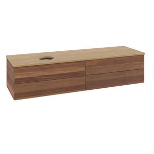 Wastafelonderkast Antao 1600x360x500mm Warm Walnut L26111HM