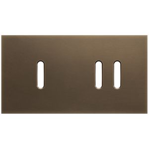 2-voudige afdekplaat horizontaal 71mm centerafstand voor een enke