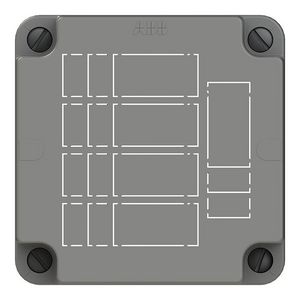 Deksel t.b.v. 3640 met uitbreekpoorten VVE=60