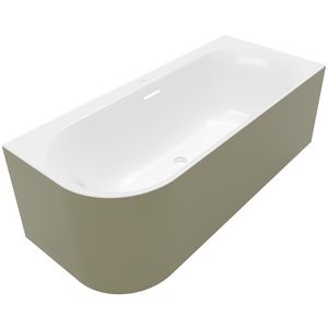 Back-to-wall bad hoek re Loop & Friends Stone white 180x80cm UBA180LOF9CRBCV-RW