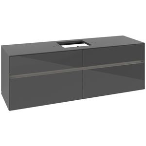 Wastafelonderkast Collaro 1600x548x500mm Glossy Grey C134B0FP