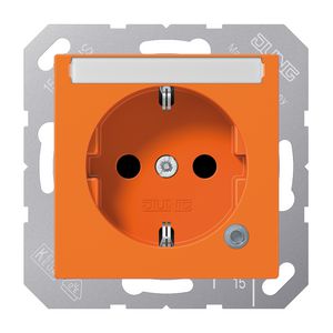 Wandcontactdoos oranje slagv &tekstvast& contr.l A500