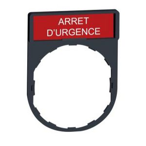 Schild 30x40mm etiket 8x27mmARRET D"URGENC XB4/XB5 VVE=10