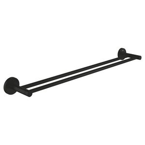 Start dubbele handdoekhouder 600mm mat zwart