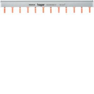 Doorverbindingsrail stift 2P voor 6 Automaten 63A