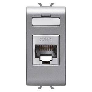 RJ45 CONTACTDOOS-CATEGORIE 6-FTP-1 MODULE-TITANIUM -