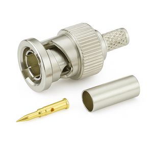 Kist a 10st. Connector BNC 75 ohm Kabeldeel Male recht 6mm