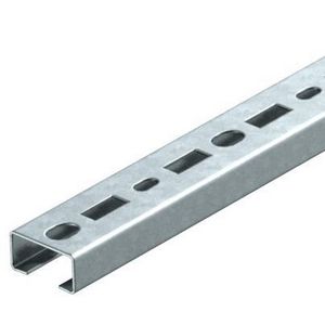 Lengte a 2m. profielrail geperforeerd sleufbreedte 17mm 35x18mm 1104454