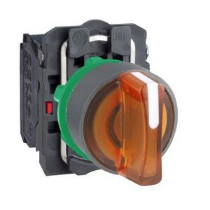 Illum selector switch 3 pos stay put 120VAC 1NO+1NC cp