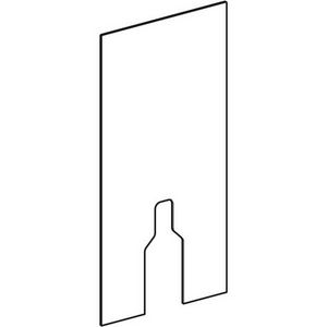 Frontafwerking MLith vloercloset 101 cm glas umbra