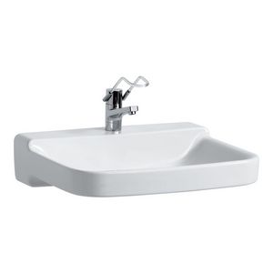 Wastafel onderrijdbaar 650x550mm 1 kraangat wit MIVA