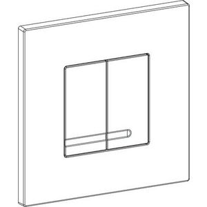 Bedieningspaneel XS/XF DELOS DF dual flush 2-toets kunststof zwart