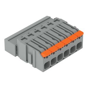 1-draads male steker Hendel Push-in CAGE CLAMP grijs VVE=50