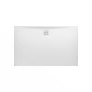 Douchevloer 1600x1000mm rechthoekig wit Marbond composiet afvoer aan lange zijde