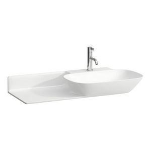 Meubelwast. 900x450mm wask. rechts planchet l m. overl. wit